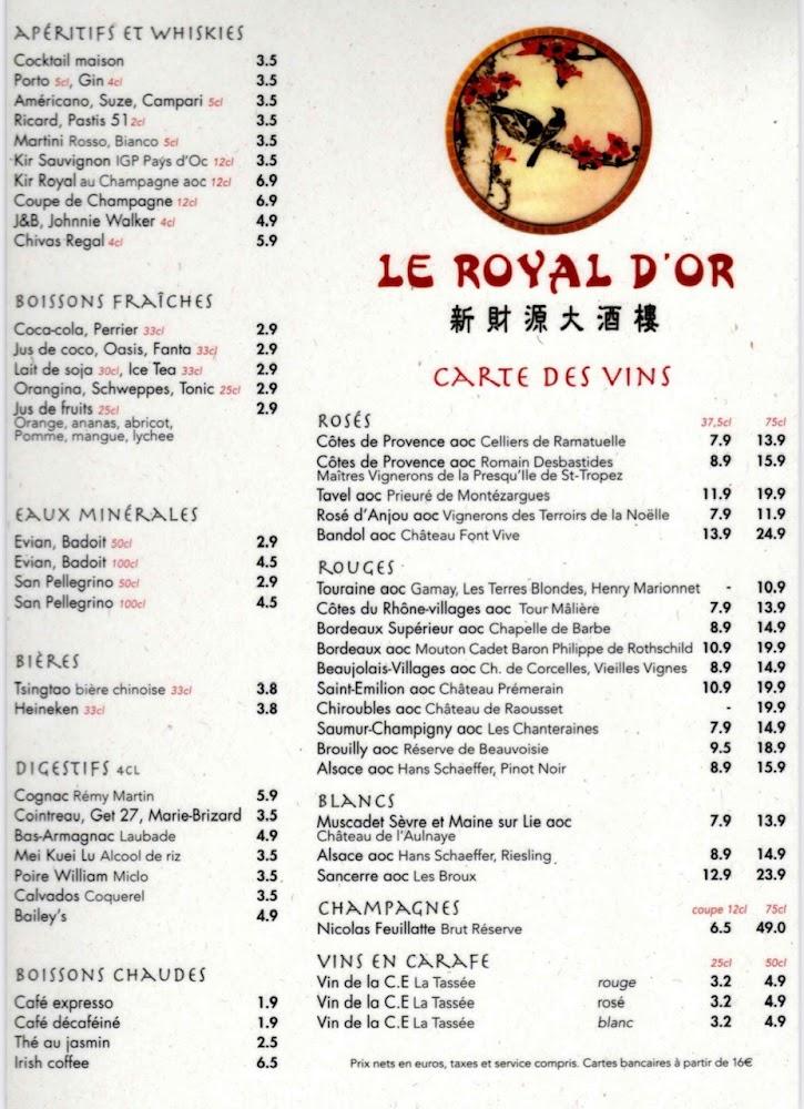 Le Royal d'Or - Menu Image 2